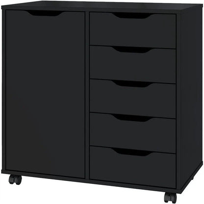 5-Drawer Chest with 1 Door - 14.2D x 28.7W x 29.53H